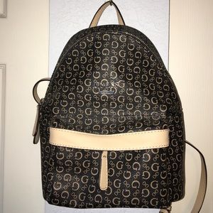 Guess Backpack purse Dk Brown Logo NWOT